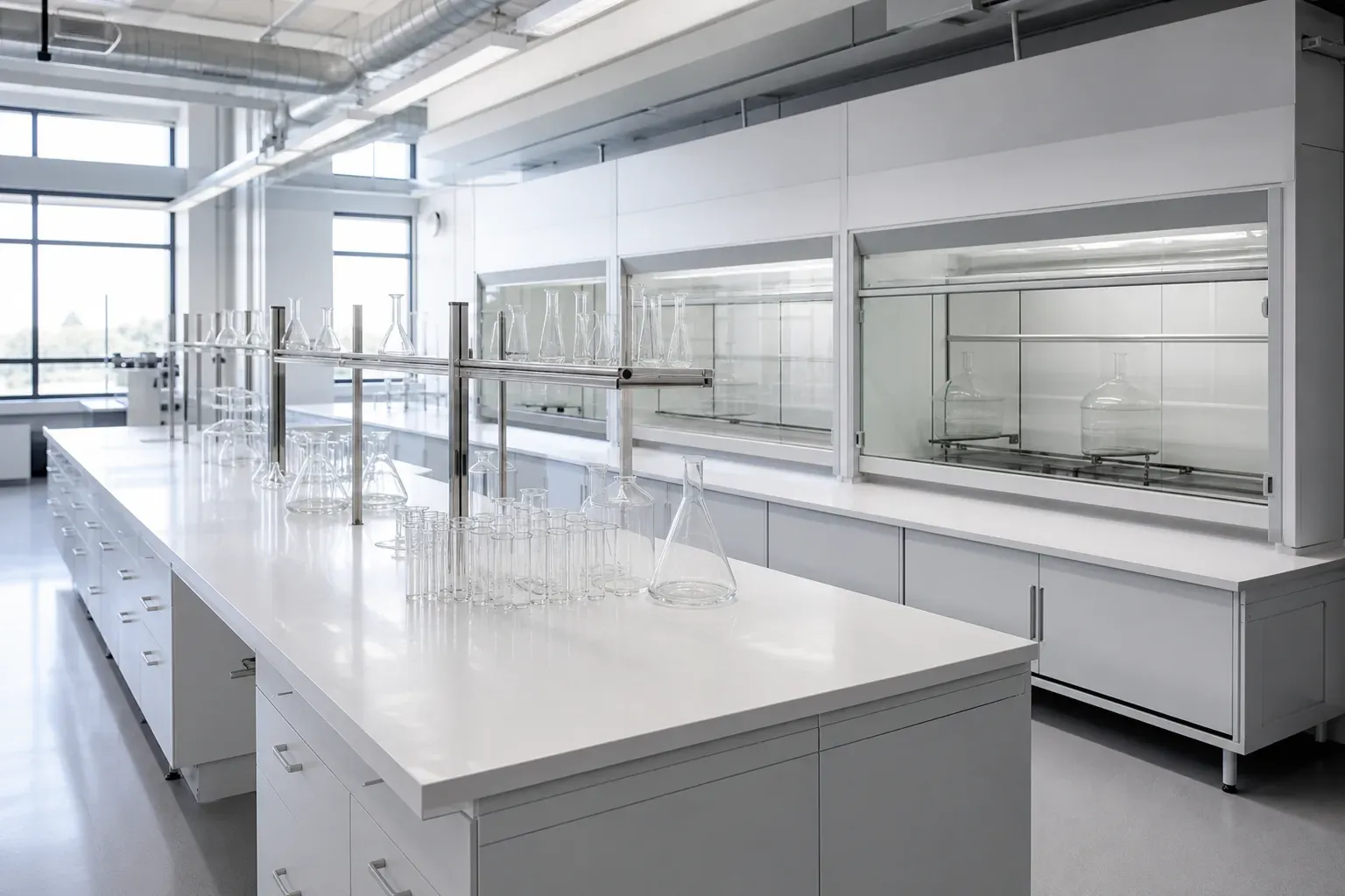 Pharmaceutical quality control laboratory interior