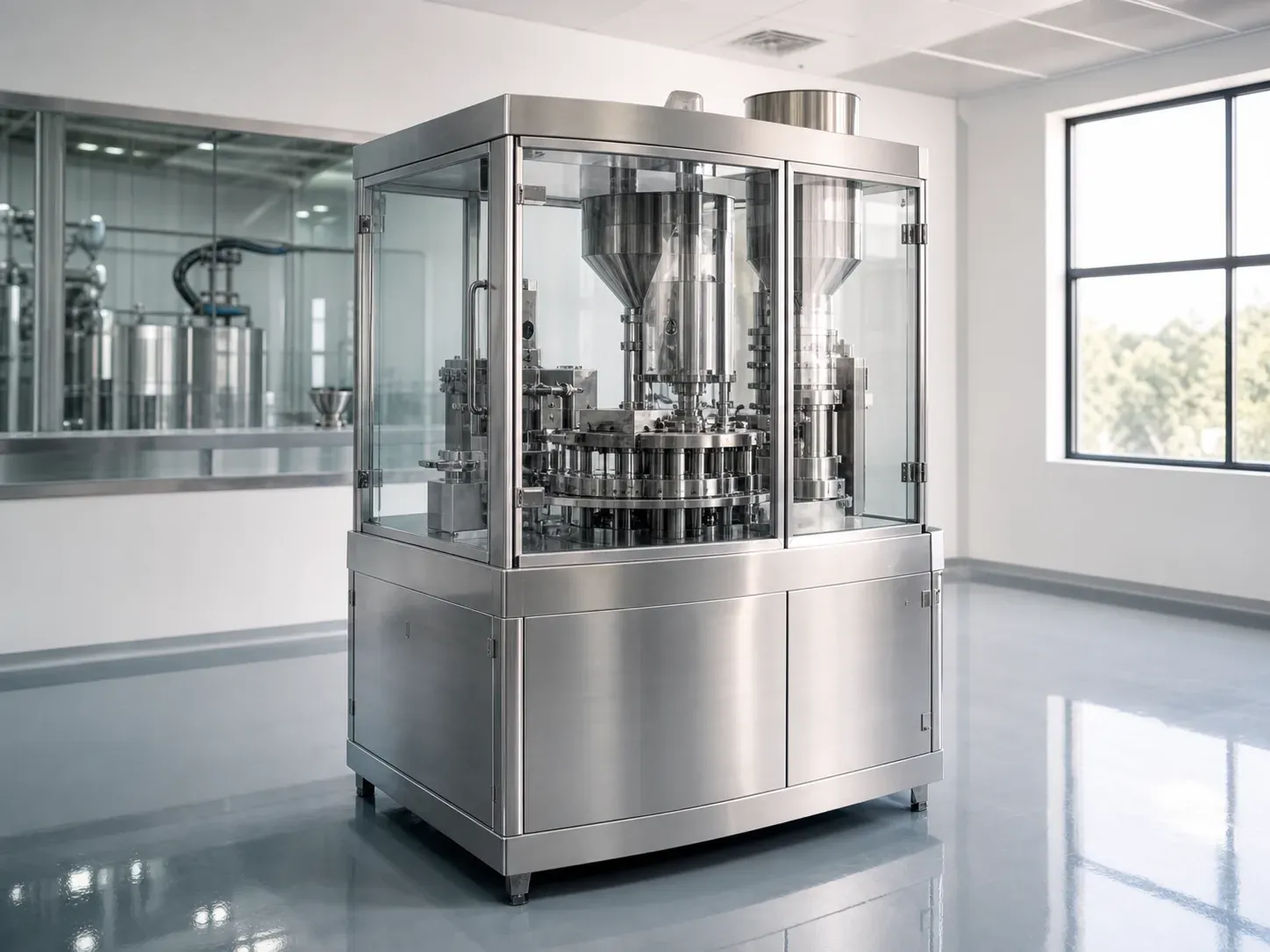Capsule filling equipment in a clean production room